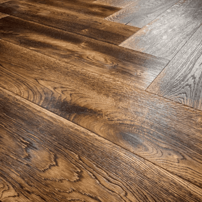 Charred hardwood for flooring