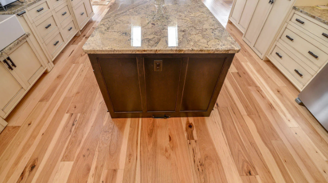 Hickory hardwood flooring for kitchen