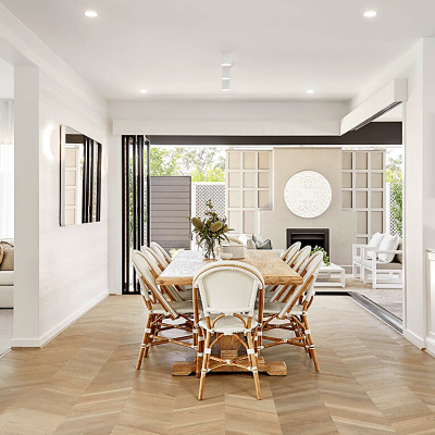 wooden flooring collection table