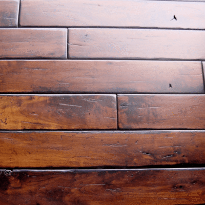 worn hardwood